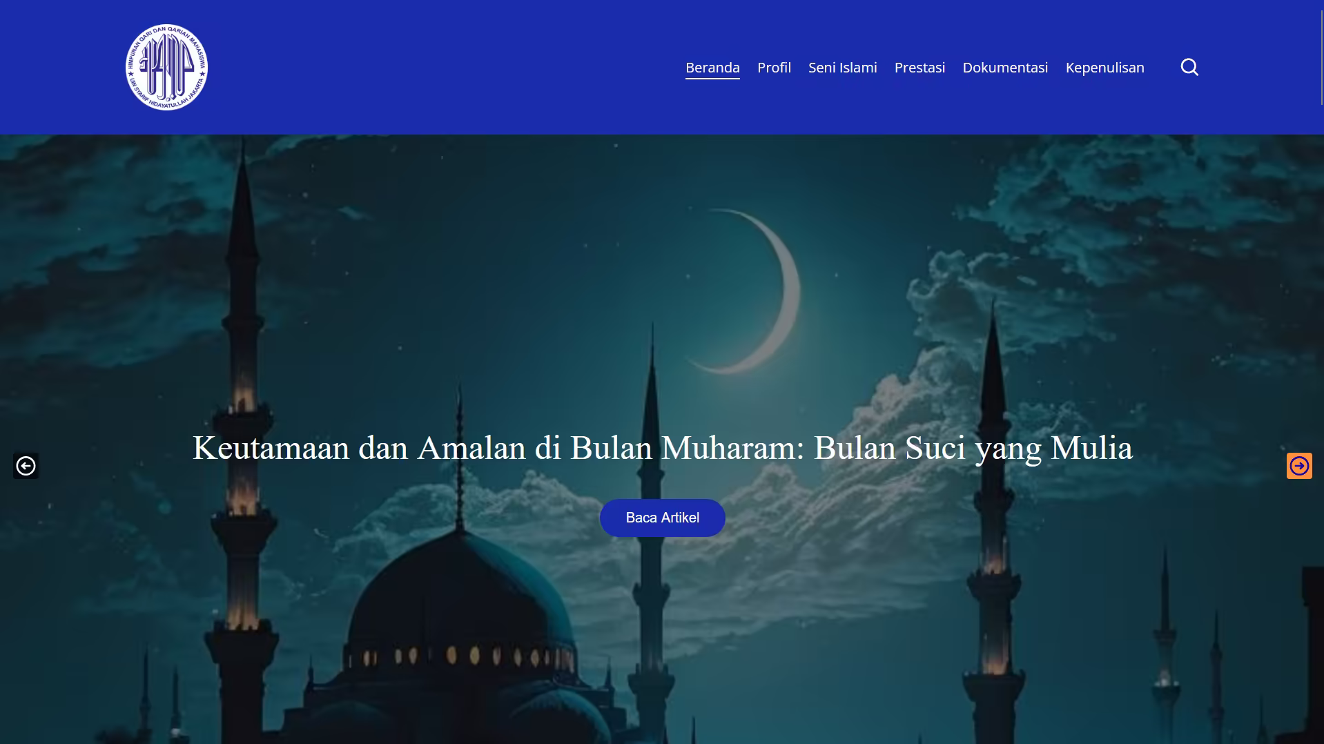 Portfolio proyek website HIQMA UIN Jakarta